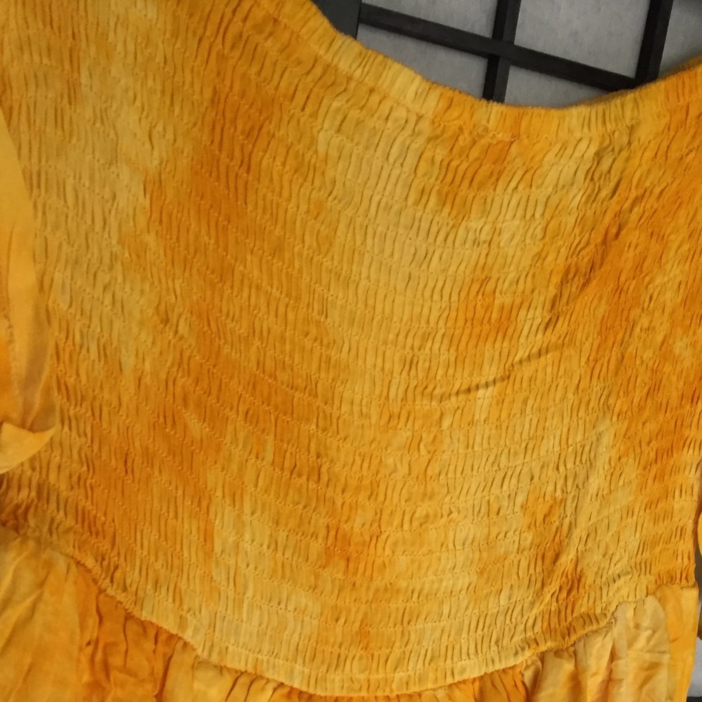 yellow tie dye high low maxi dress - Picture 5 of 5